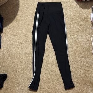 Black Leggings with White Stripes